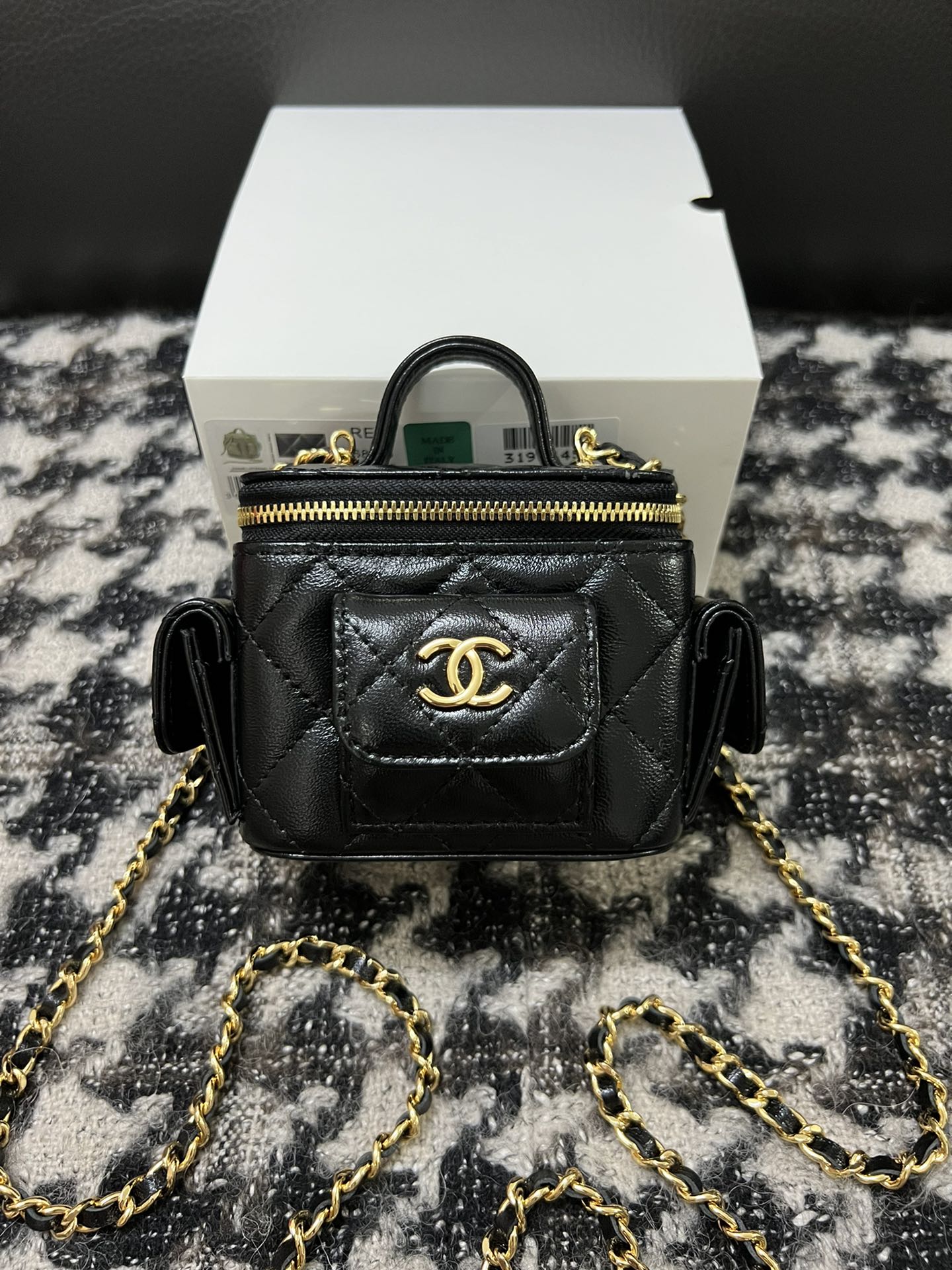 [TOP] CHANEL Mini  Box Bag - Black