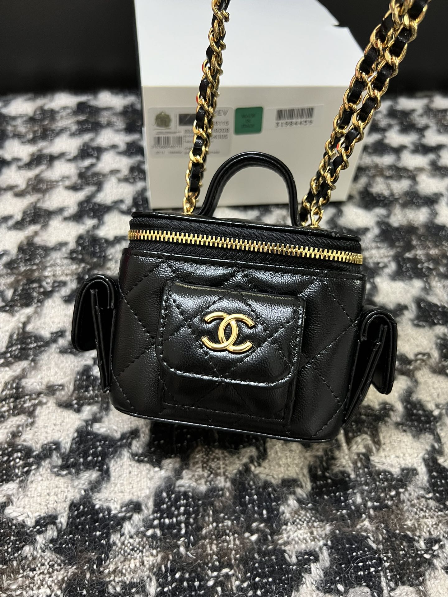 [TOP] CHANEL Mini  Box Bag - Black