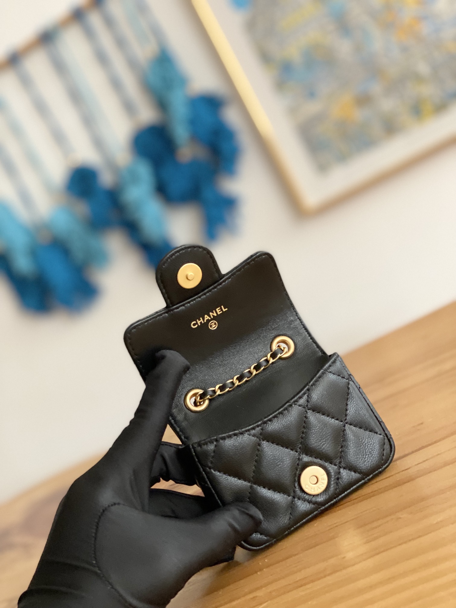 [TOP] CHANEL Mini Bag 11cm - Black