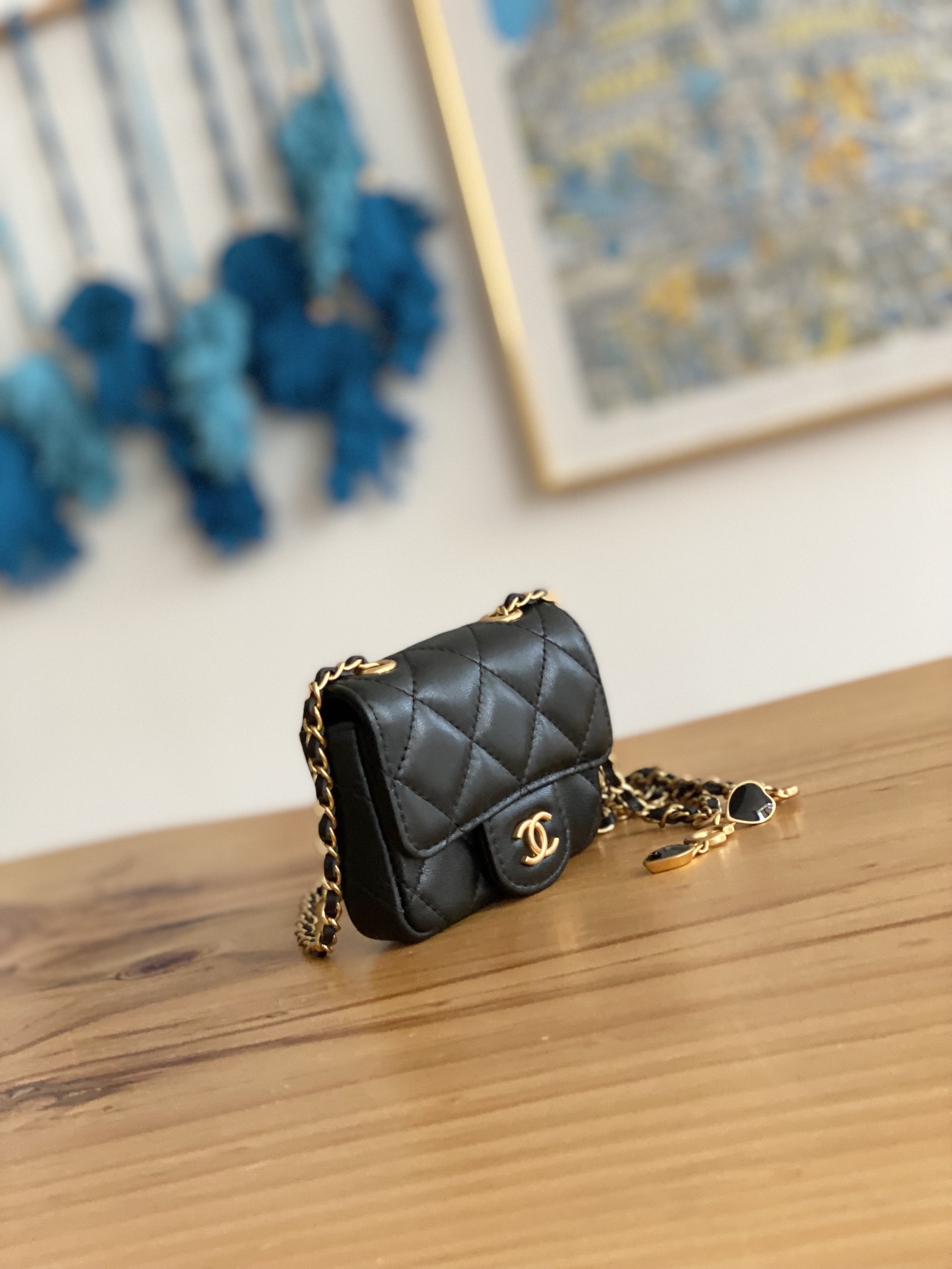 [TOP] CHANEL Mini Bag 11cm - Black