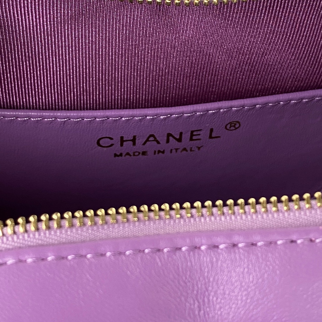 [TOP] CHANEL Love Bag 16.5×18×6.5cm - GHW - Purple