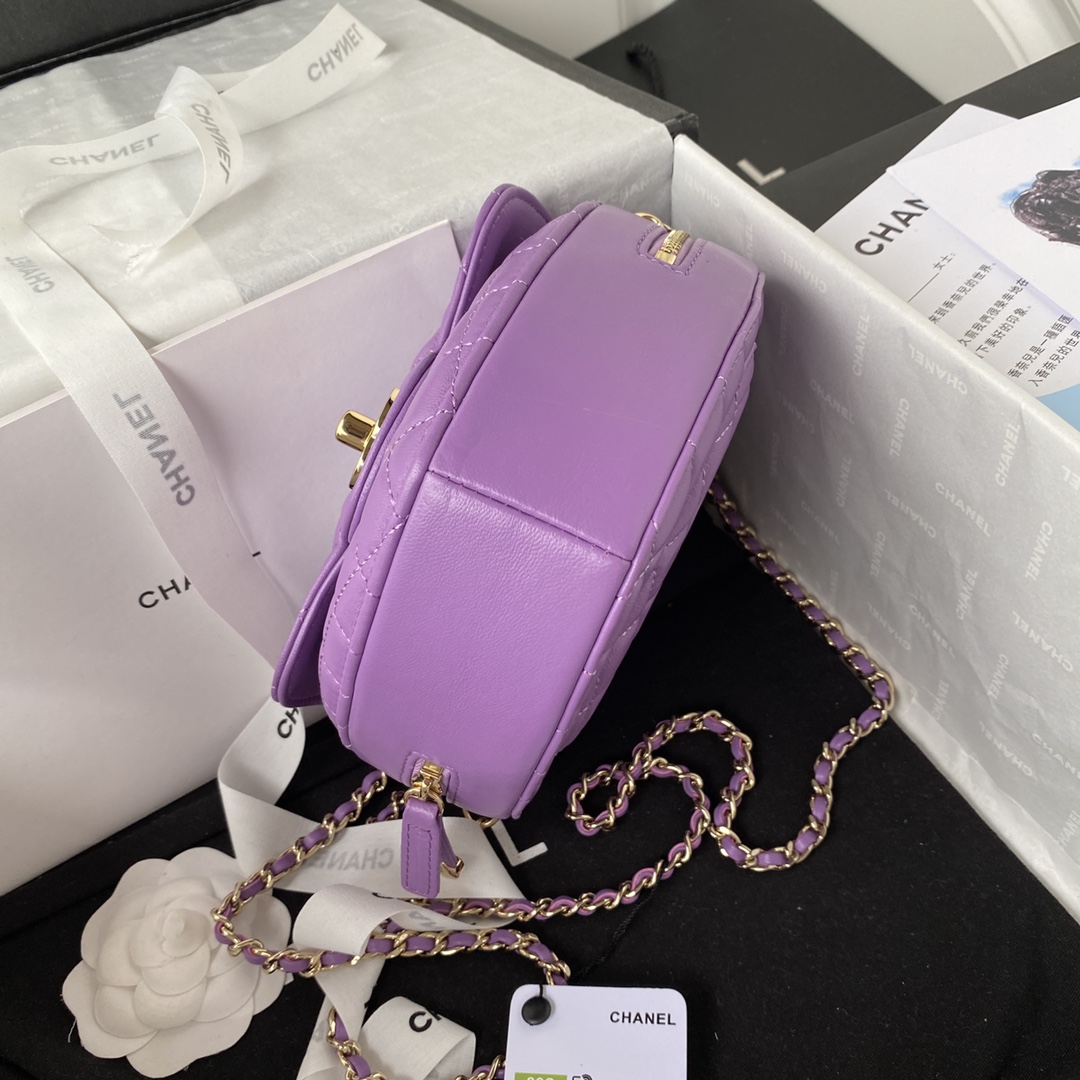 [TOP] CHANEL Love Bag 16.5×18×6.5cm - GHW - Purple