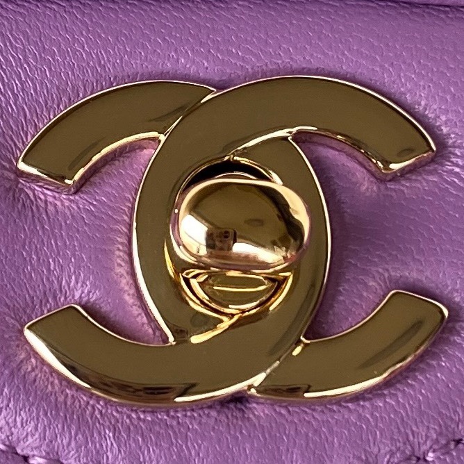 [TOP] CHANEL Love Bag 16.5×18×6.5cm - GHW - Purple