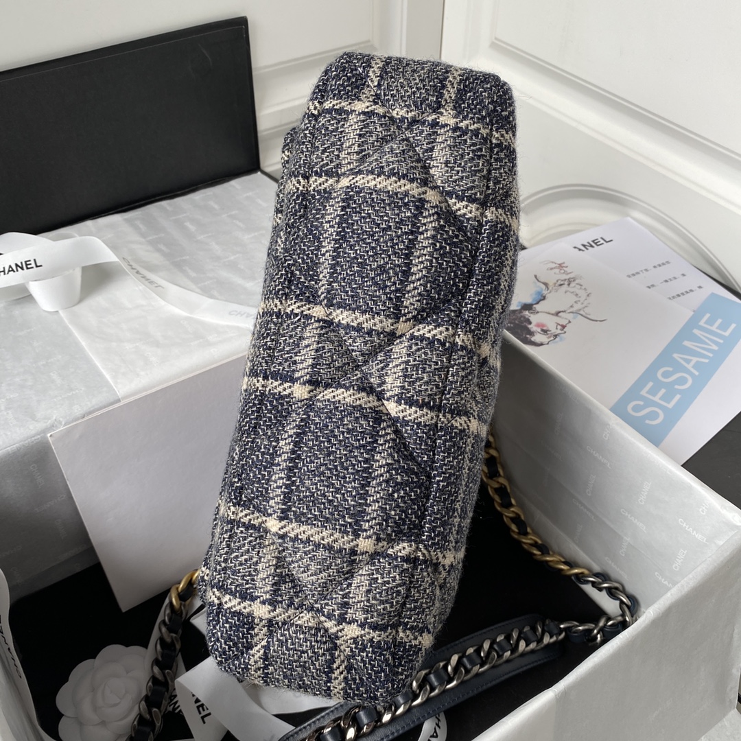 [TOP] CHANEL19 Bag Woolen 26/30cm