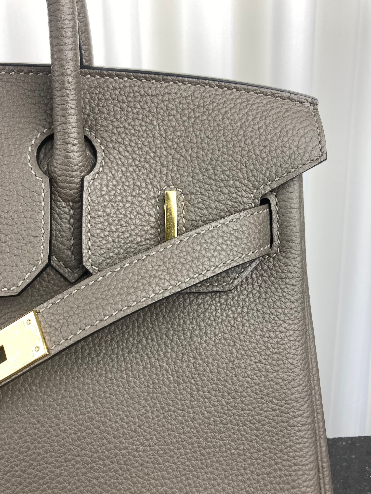 [TOP] HERMES Birkin Bag 30cm - Gray w GHW
