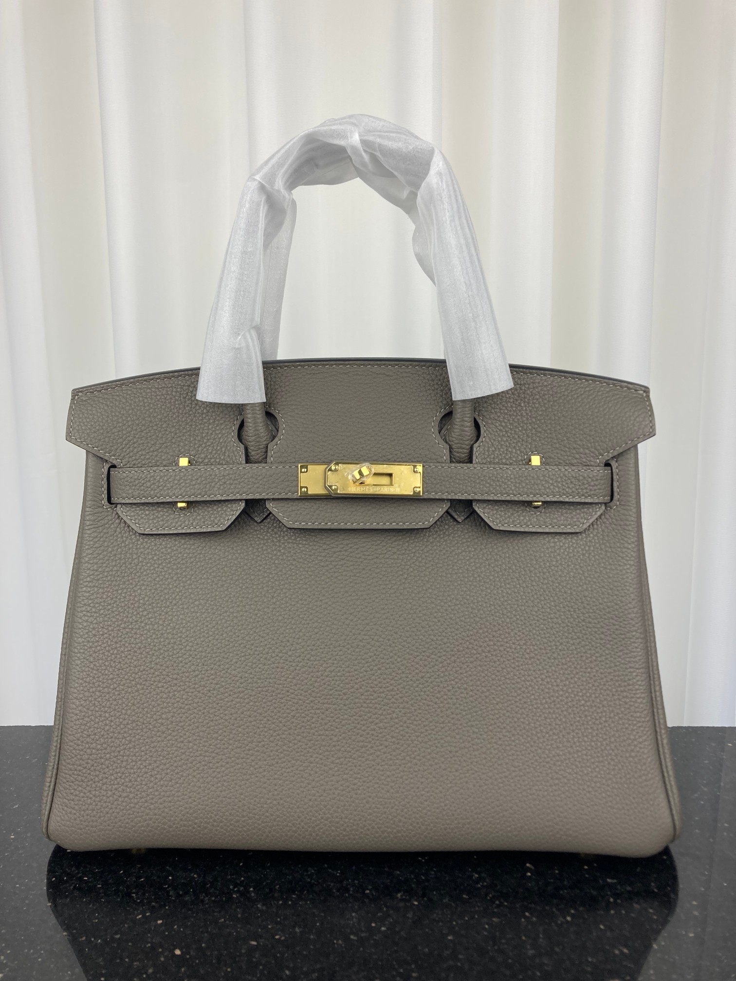 [TOP] HERMES Birkin Bag 30cm - Gray w GHW