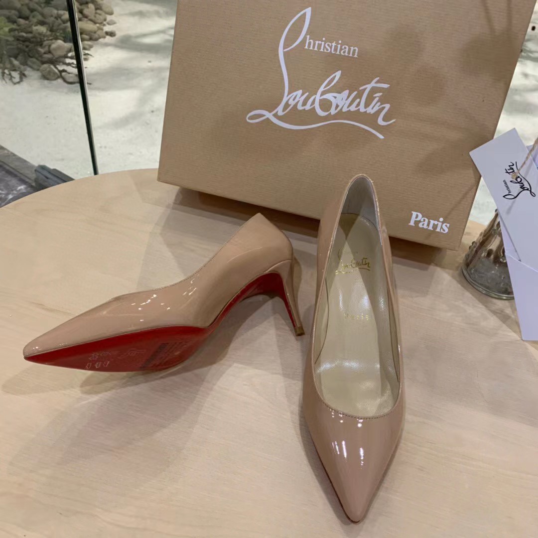 [TOP] Christian Louboutin Sling Pumps - Beige