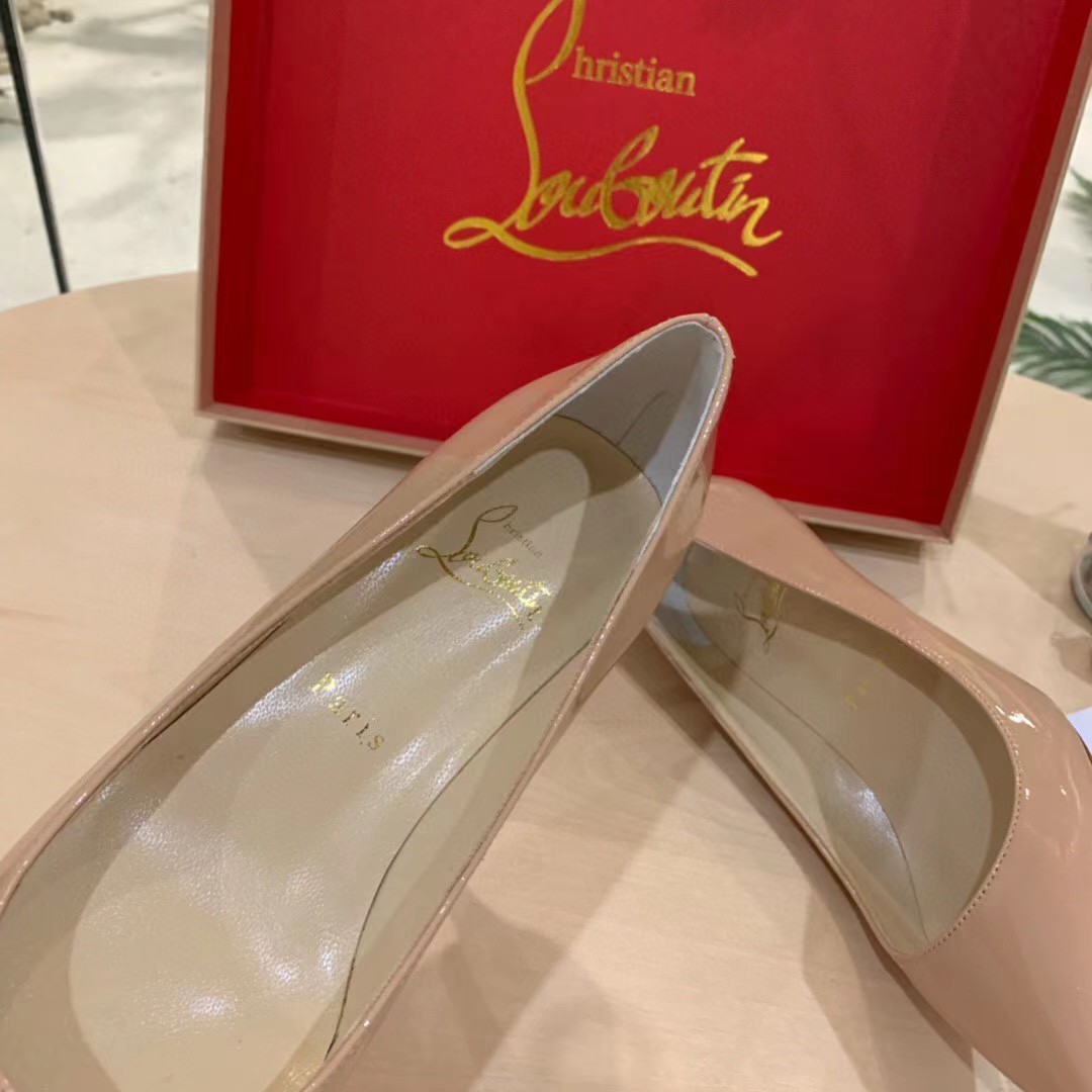 [TOP] Christian Louboutin Sling Pumps - Beige