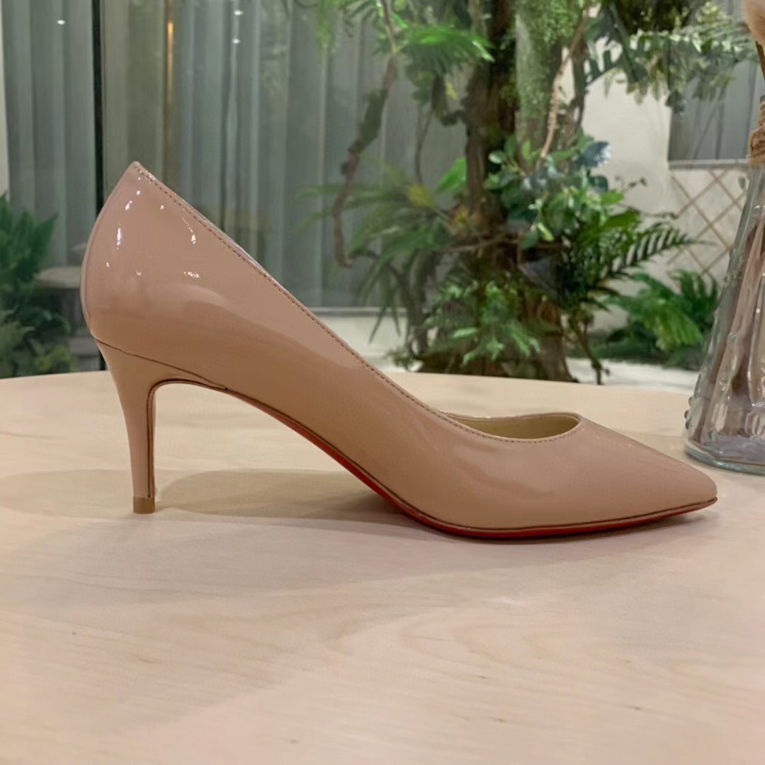 [TOP] Christian Louboutin Sling Pumps - Beige