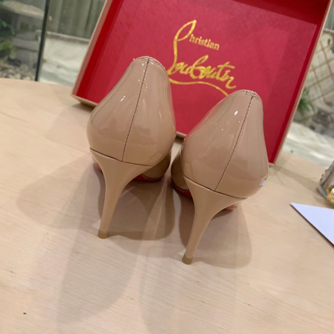 [TOP] Christian Louboutin Sling Pumps - Beige