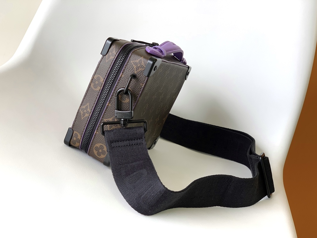 [TOP] Louis Vuitton LV LV Handle Soft Trunk Monogram Bag 21.5 x 15 x 7 cm - Purple