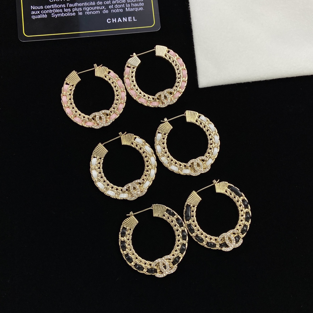 [Top] CHANEL Metal Earrings - 3 Colors