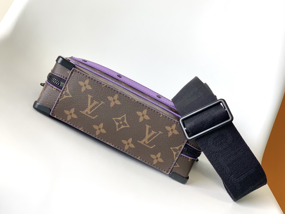 [TOP] Louis Vuitton LV LV Handle Soft Trunk Monogram Bag 21.5 x 15 x 7 cm - Purple