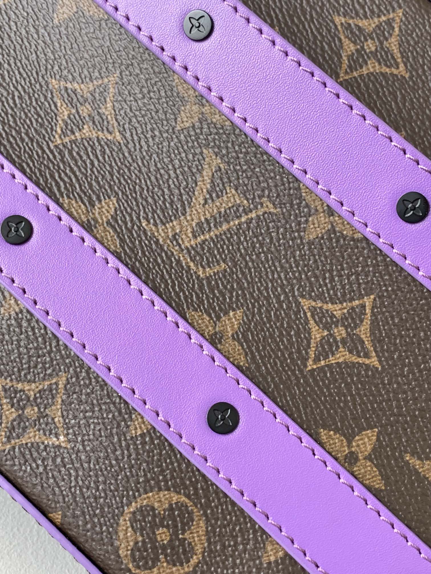 [TOP] Louis Vuitton LV LV Handle Soft Trunk Monogram Bag 21.5 x 15 x 7 cm - Purple