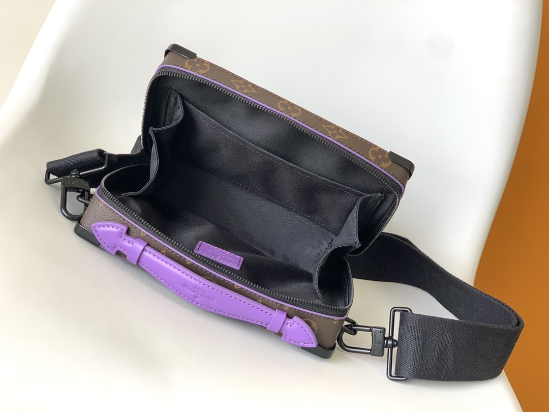 [TOP] Louis Vuitton LV LV Handle Soft Trunk Monogram Bag 21.5 x 15 x 7 cm - Purple