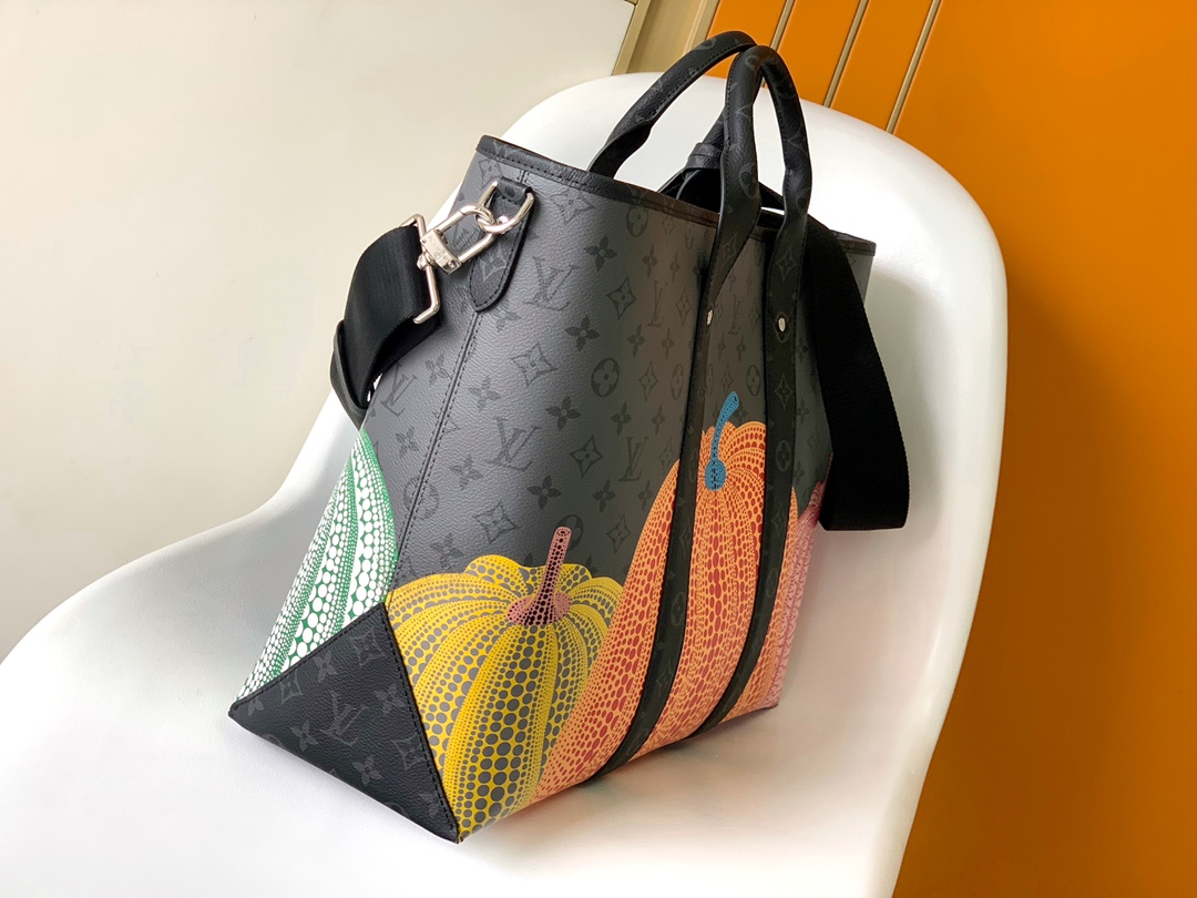 [TOP] Louis Vuitton LV LV x YK WEEKEND TOTE BAG 41x 34 x 17.5 cm-Black