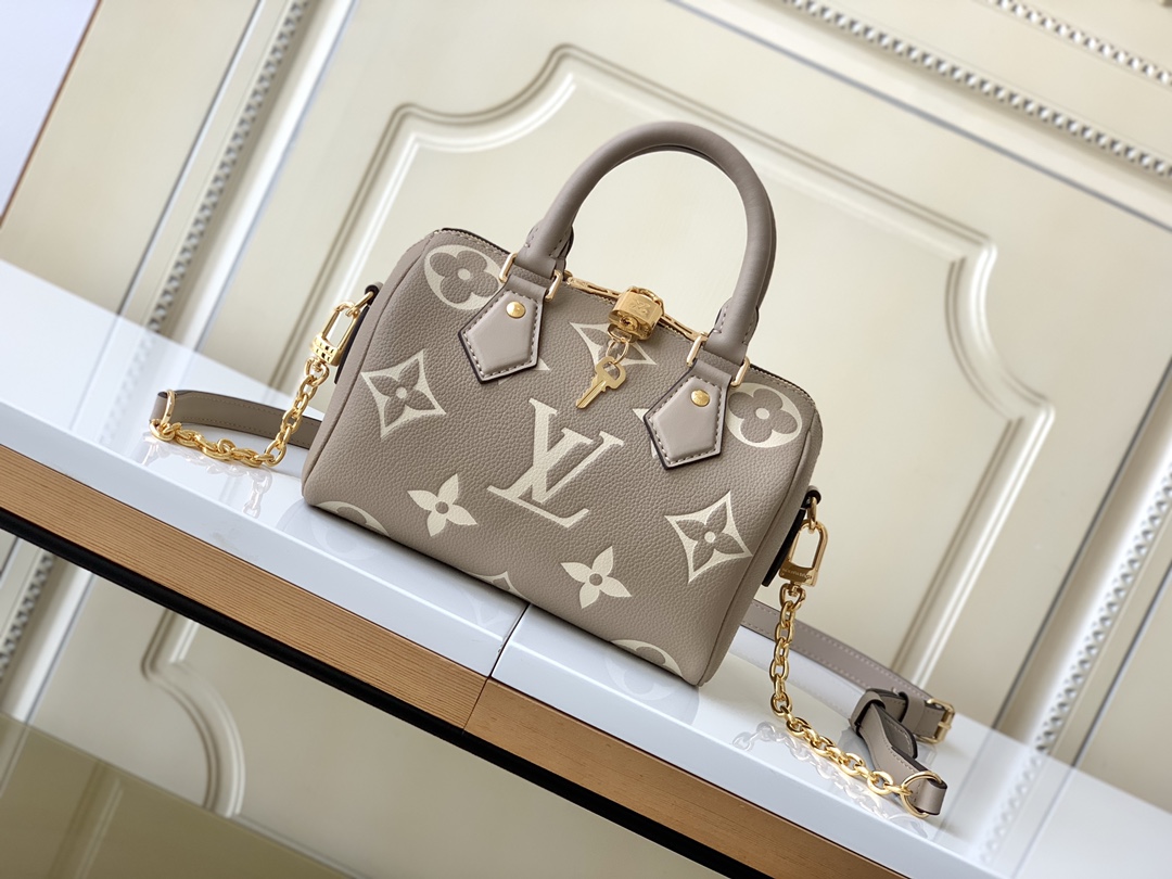 [TOP] Louis Vuitton LV Speedy Bandouliere 20 Bag 20.5x13.5x12.0 cm  - Grey