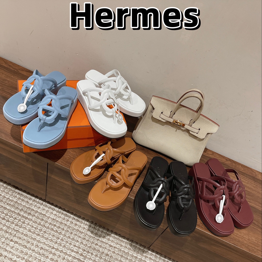 [TOP] HERMES Gipsy Flats Mules - 4 Color