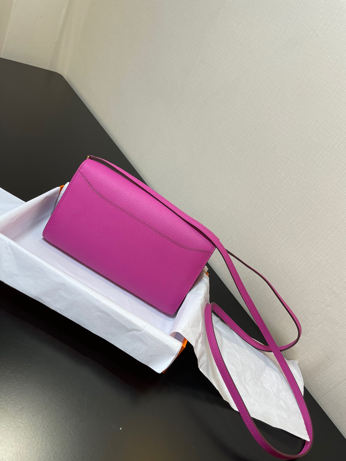 [TOP] HERMES Epsom Constance Long Wallet - Pink