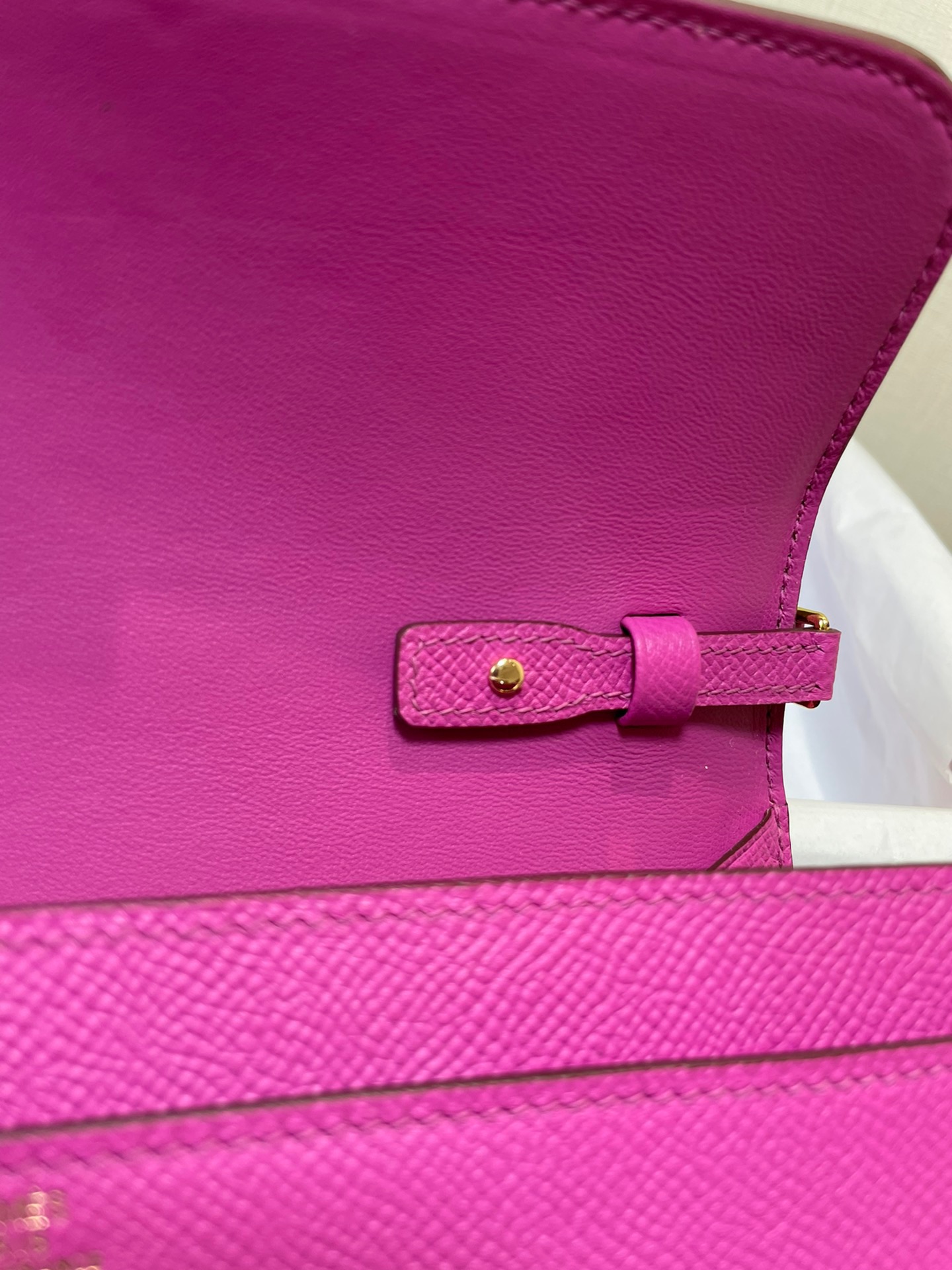 [TOP] HERMES Epsom Constance Long Wallet - Pink