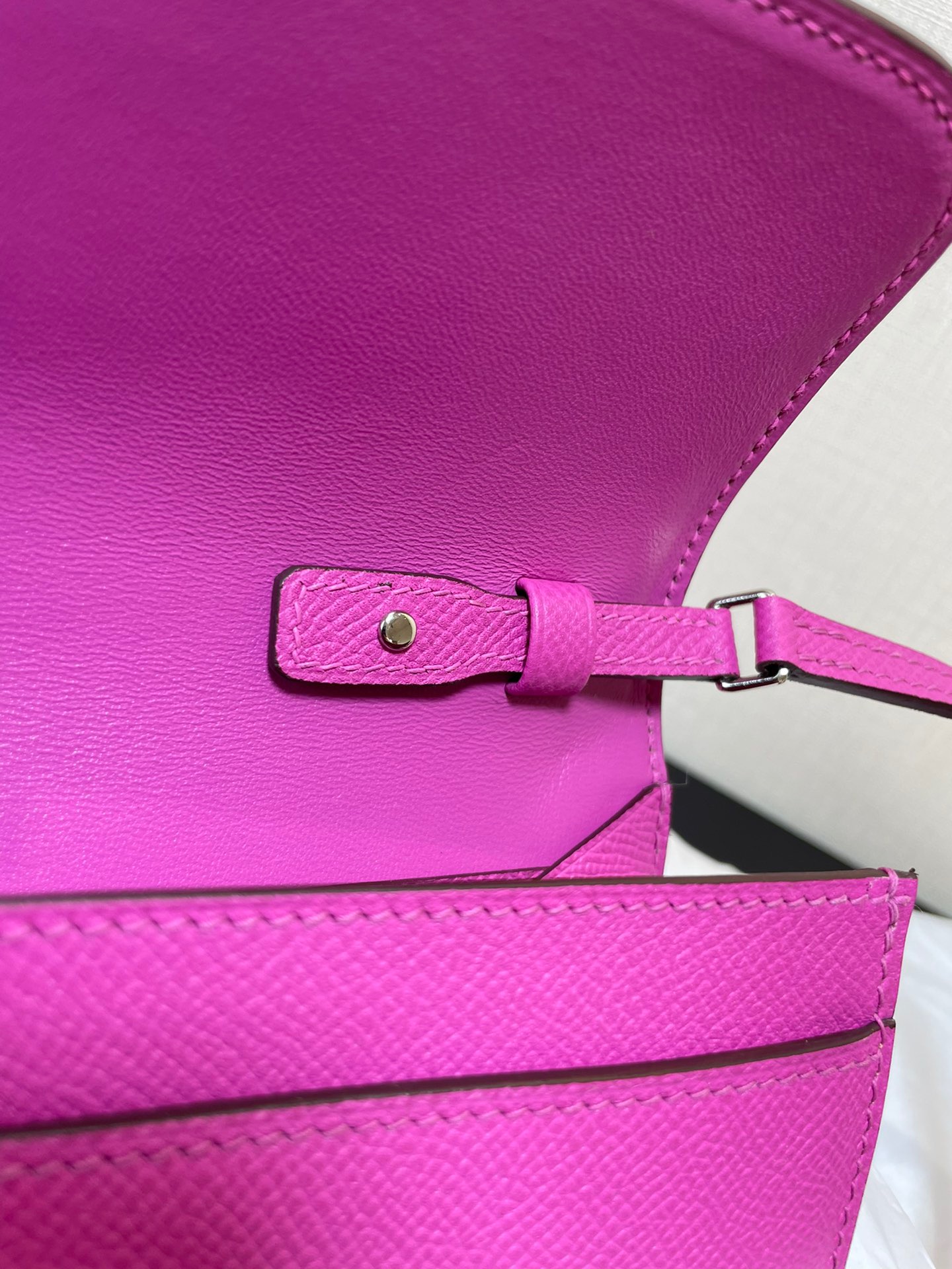 [TOP] HERMES Epsom Constance Long Wallet - Pink