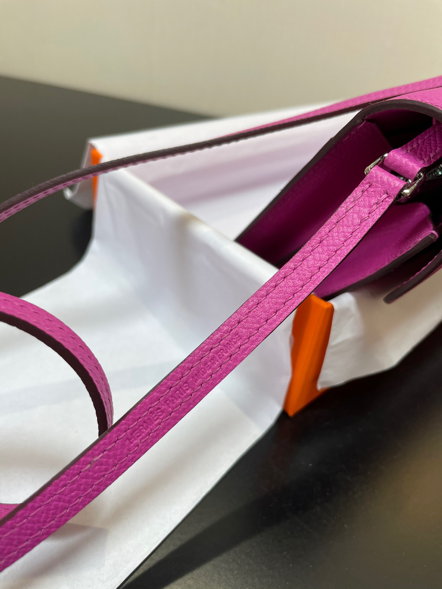 [TOP] HERMES Epsom Constance Long Wallet - Pink