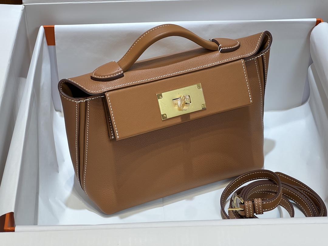 [TOP] HERMES 24/24 Bag 21cm - Brown&GHW