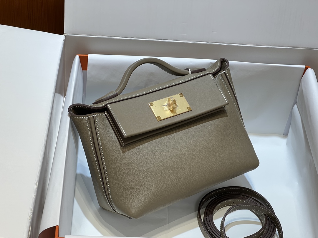 [TOP] HERMES 24/24 Bag  21cm - Gray&GHW