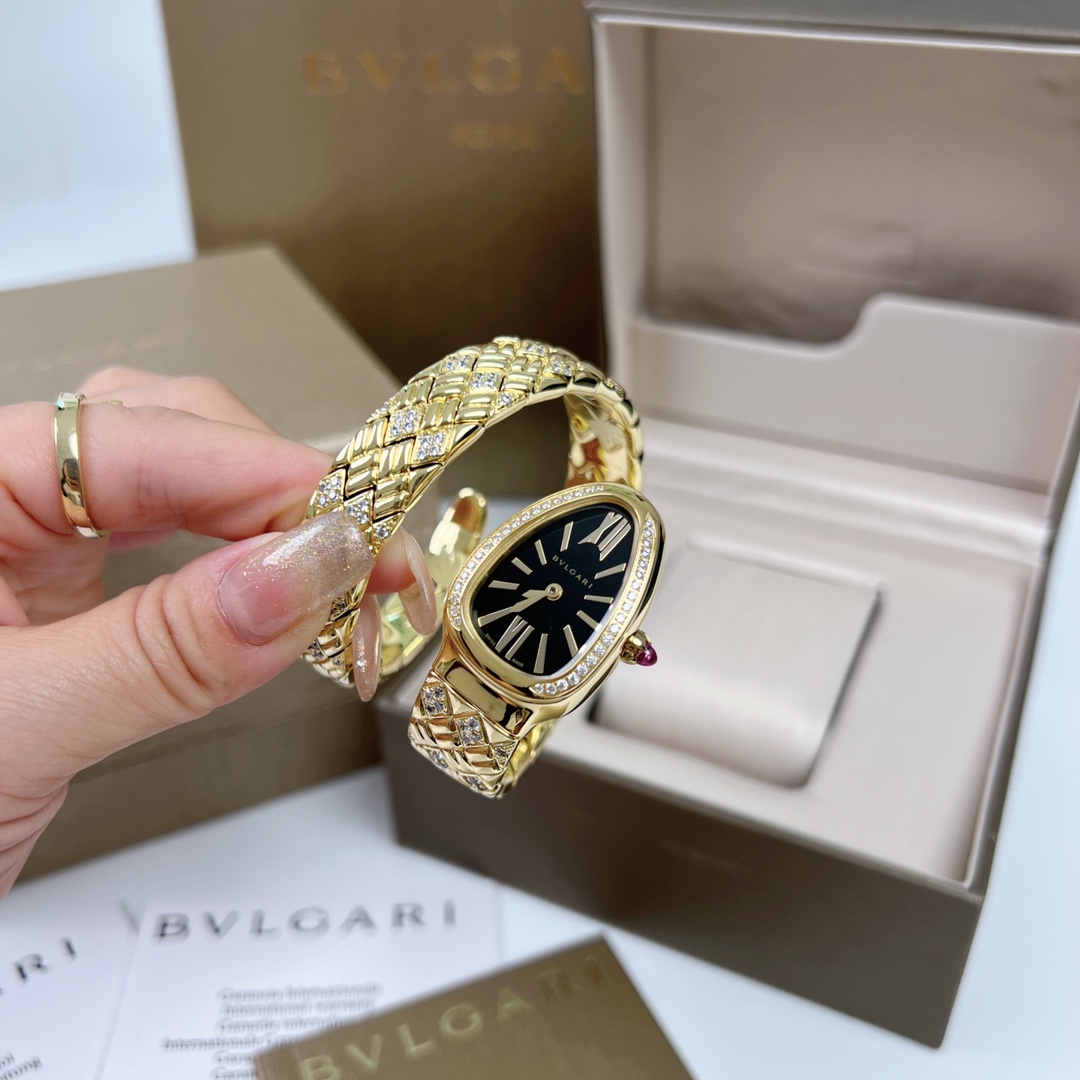 [Top] BVLGARI SERPENTIN SPIG Watches with Diamond - 5 Color