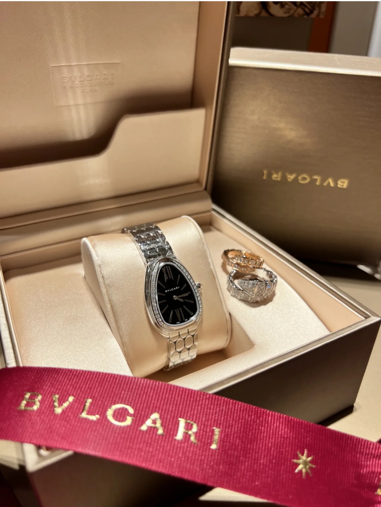 [Top] BVLGARI Serpenti Seduttori Watches with Diamond - Silver
