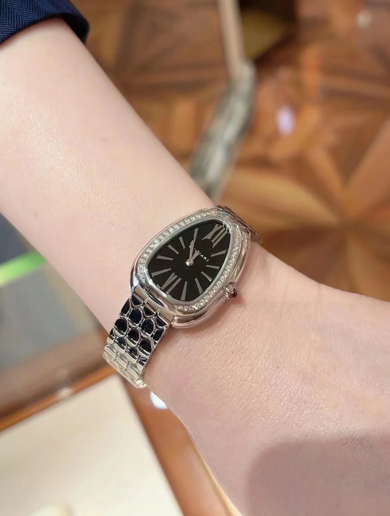 [Top] BVLGARI Serpenti Seduttori Watches with Diamond - Silver