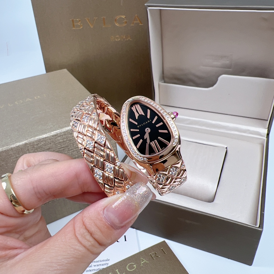 [Top] BVLGARI SERPENTIN SPIG Watches with Diamond - 5 Color