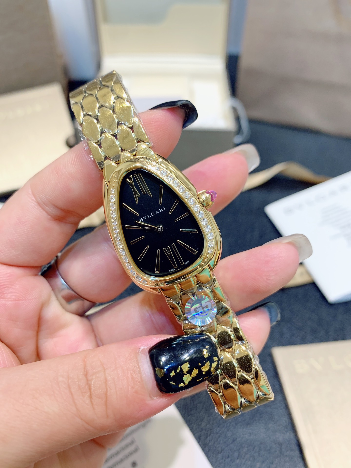 [Top] BVLGARI Serpenti Seduttori Watches with Diamond - Gold
