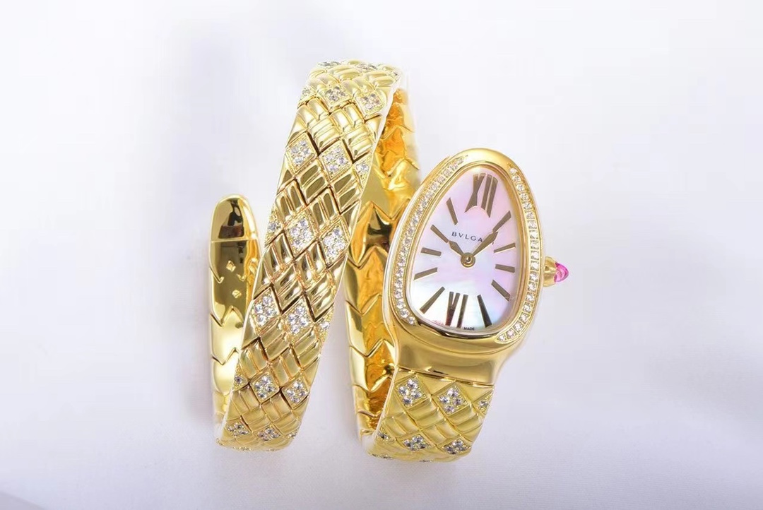[Top] BVLGARI SERPENTIN SPIG Watches with Diamond - 5 Color