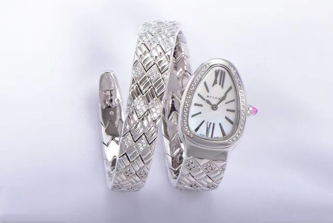 [Top] BVLGARI SERPENTIN SPIG Watches with Diamond - 5 Color