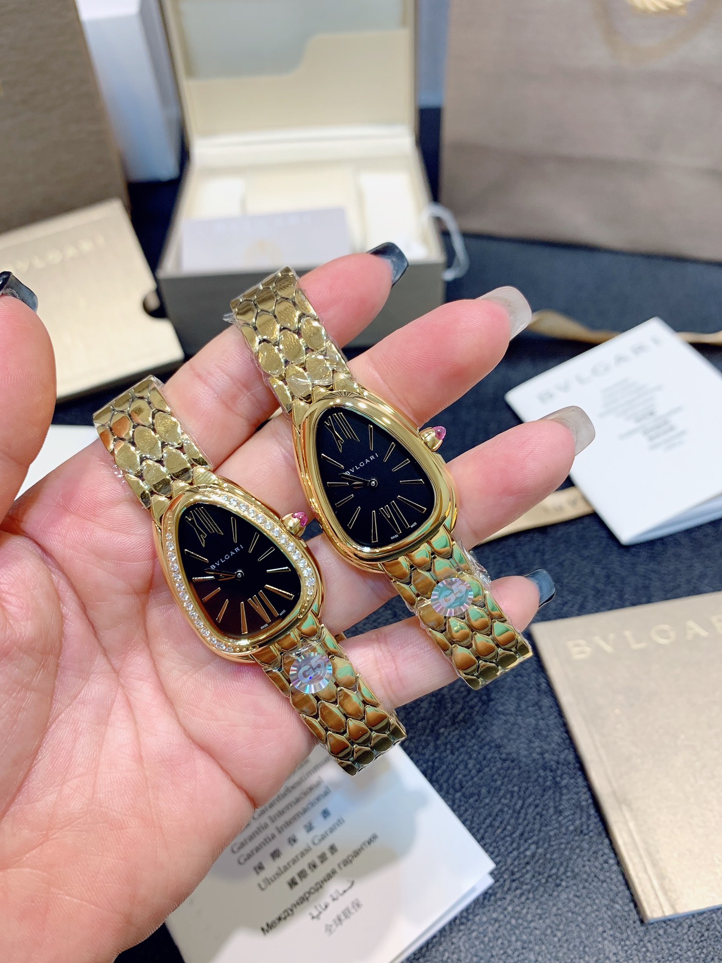 [Top] BVLGARI Serpenti Seduttori Watches with Diamond - Gold