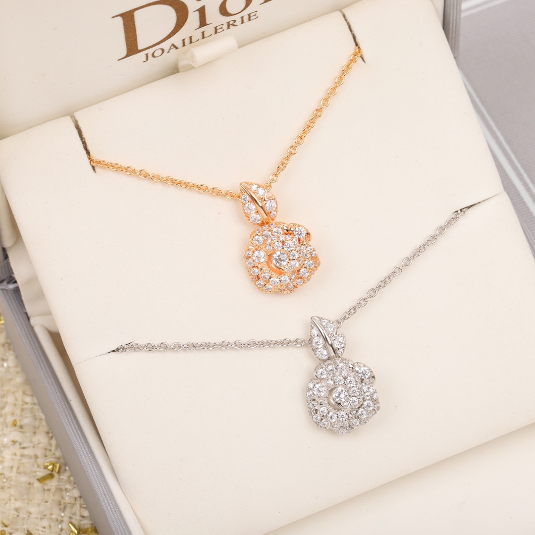 [TOP] Christian Dior 30 Montaigne small rose necklace