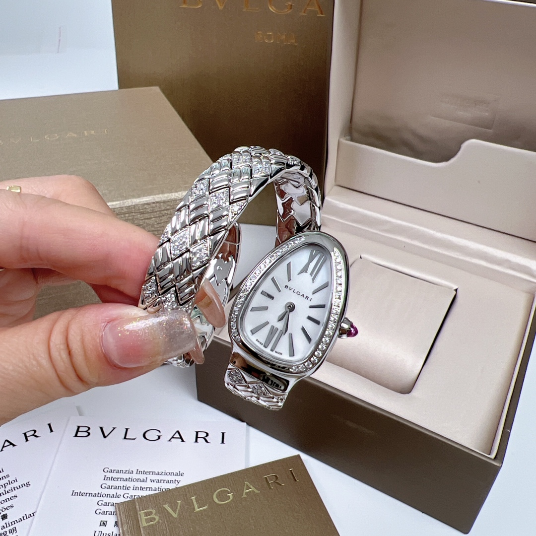 [Top] BVLGARI SERPENTIN SPIG Watches with Diamond - 5 Color
