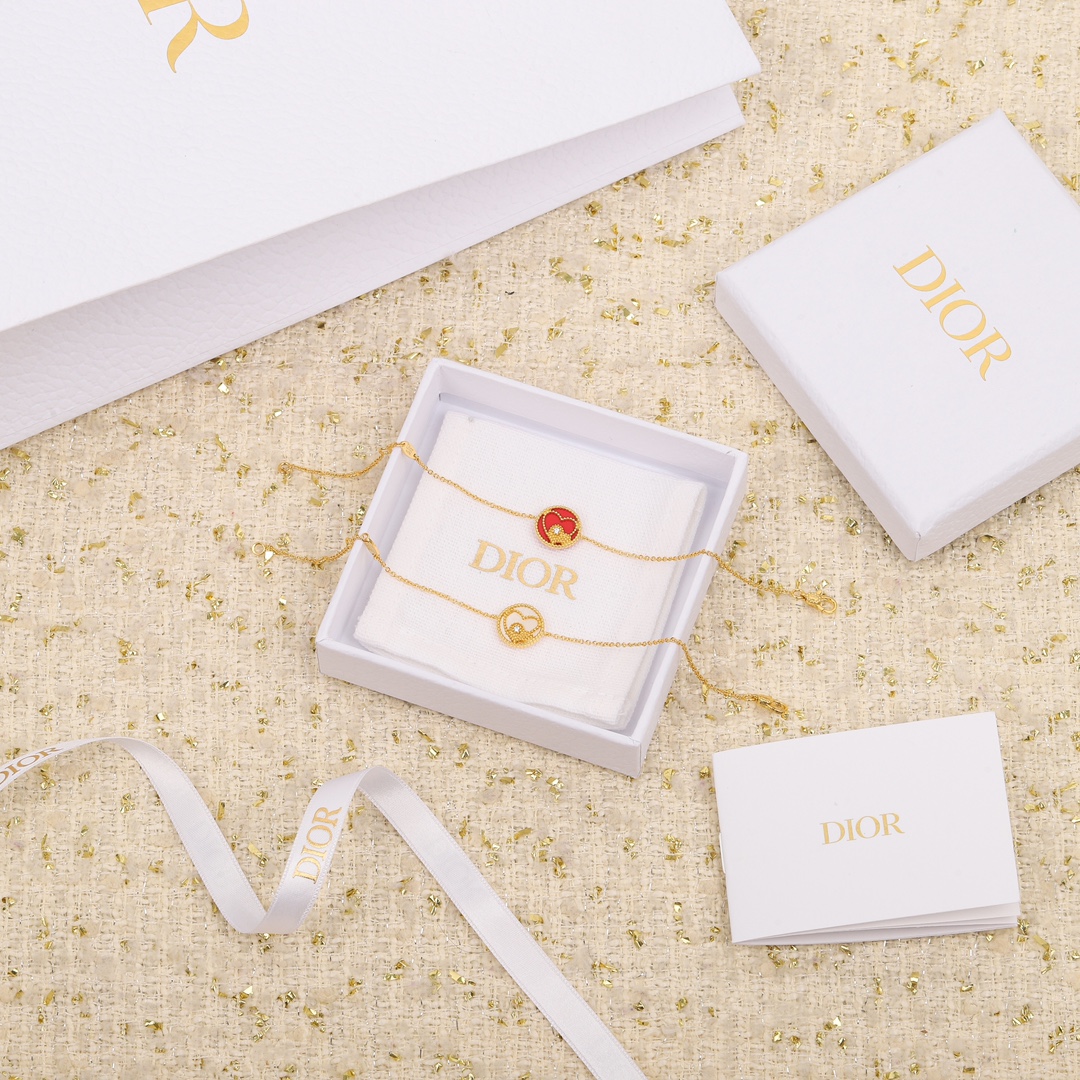 [TOP] Christian Dior 30 Montaigne heart metal/diamond bracelet - 2 colors