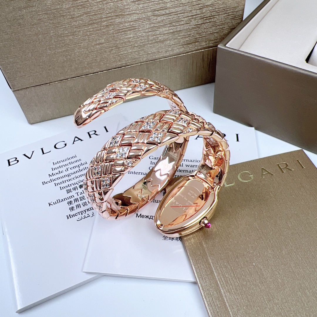 [Top] BVLGARI SERPENTIN SPIG Watches with Diamond - 5 Color