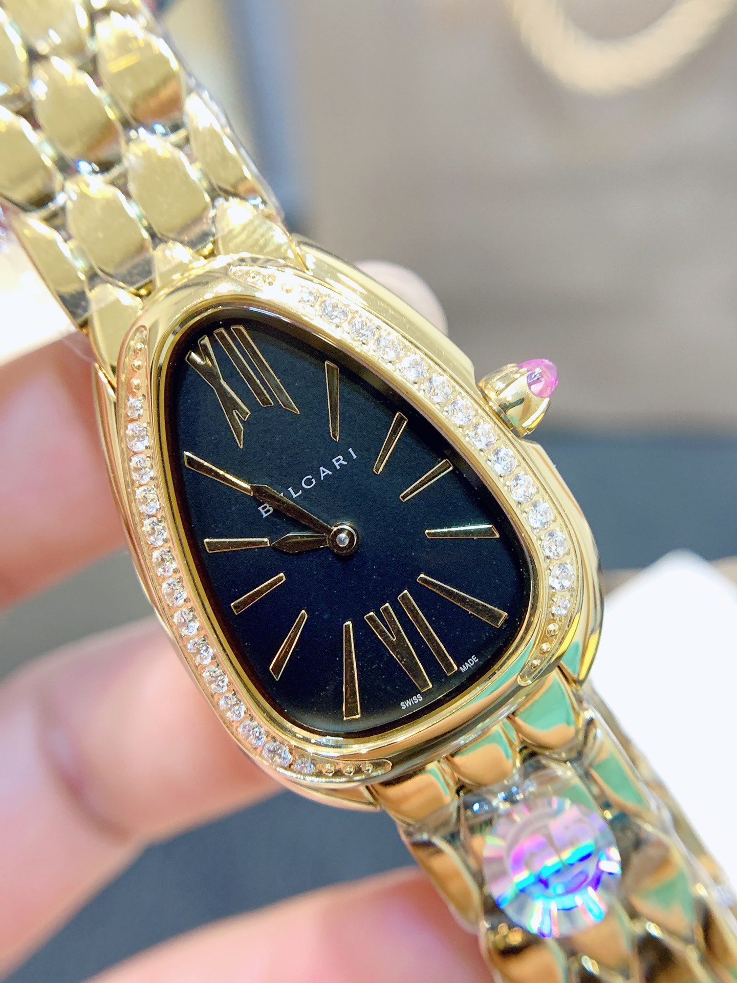 [Top] BVLGARI Serpenti Seduttori Watches with Diamond - Gold