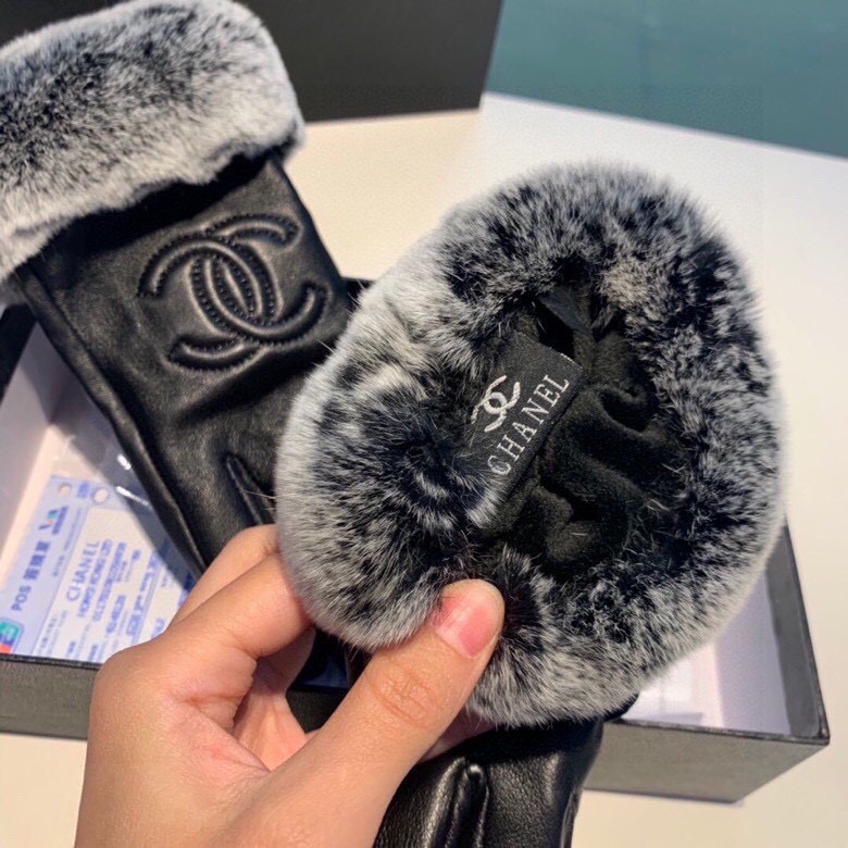 [TOP] CHANEL Gloves with Fur - Black - 711 Luxury