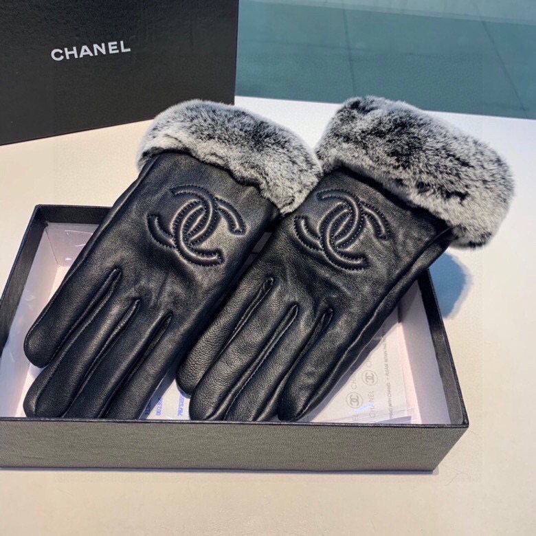 [TOP] CHANEL Gloves with Fur - Black - 711 Luxury