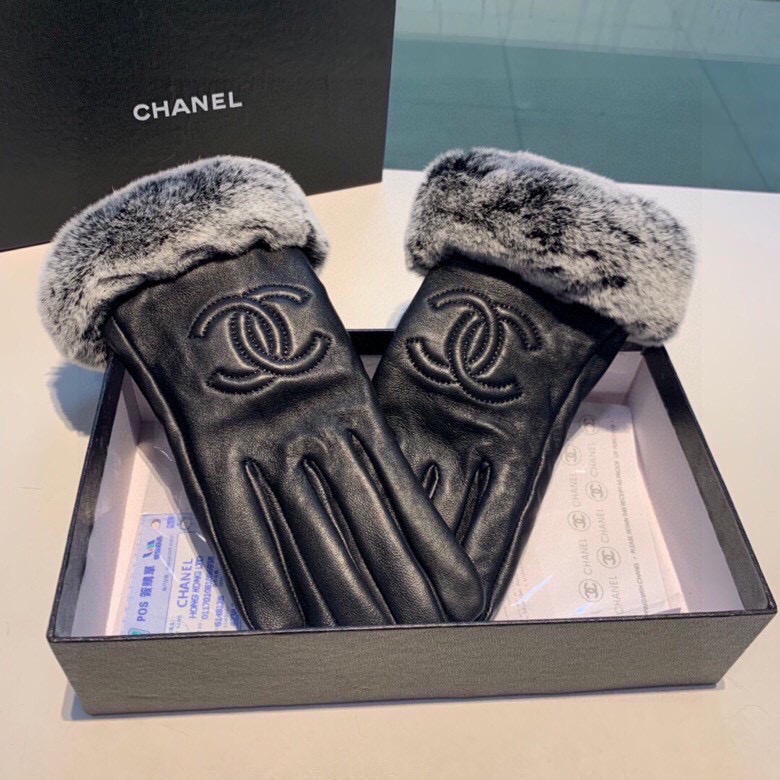 [TOP] CHANEL Gloves with Fur - Black - 711 Luxury