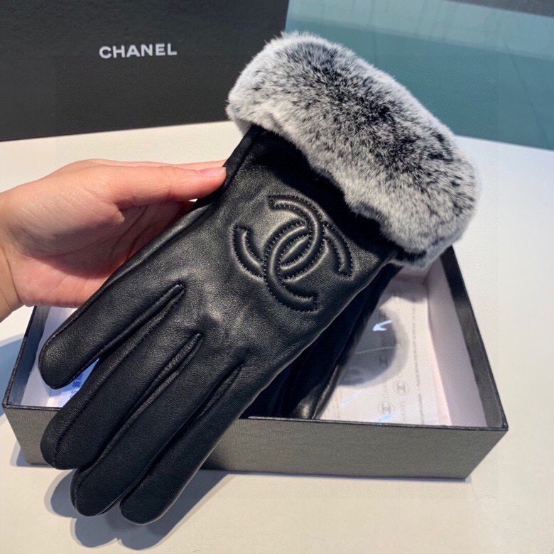 [TOP] CHANEL Gloves with Fur - Black - 711 Luxury