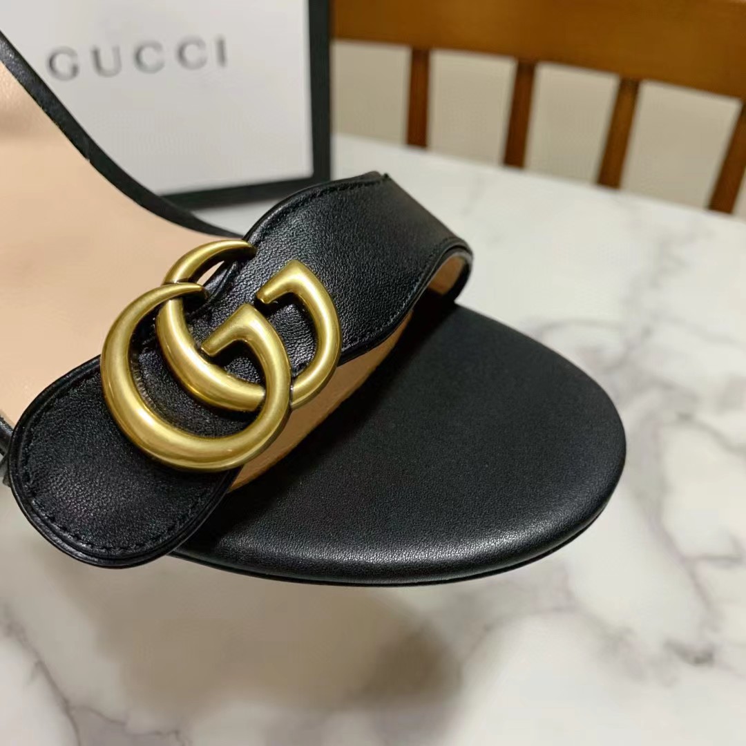 [TOP] GUCCI G*G Sandal  Heels - Black
