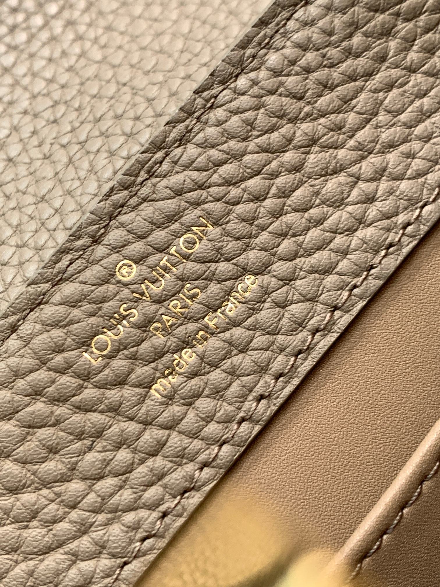 [TOP] Louis Vuitton LV Capucines Python Gold Buckle Bag - Gray