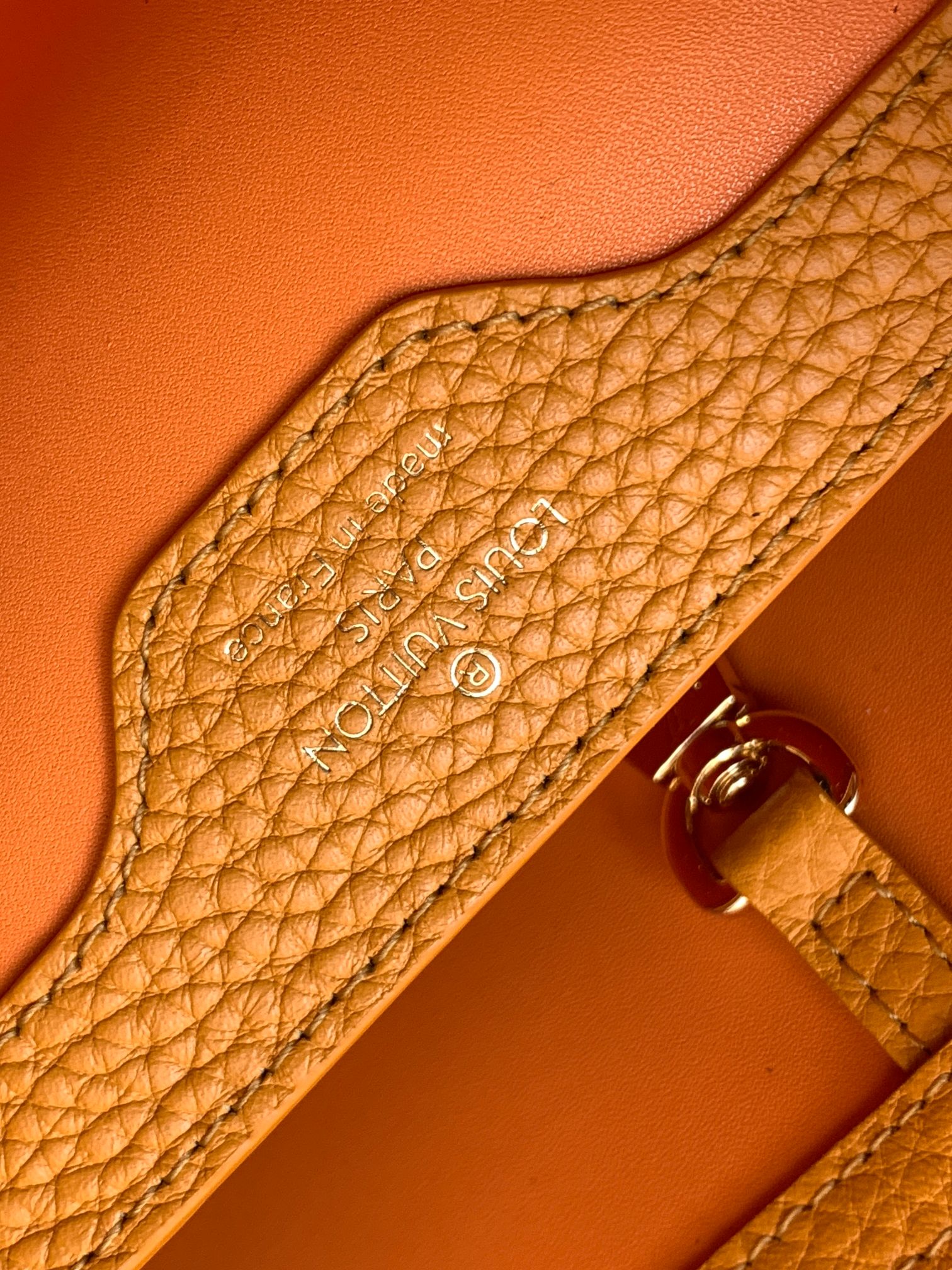 [TOP] Louis Vuitton LV Capucines Python Gold Buckle Bag - Yellow