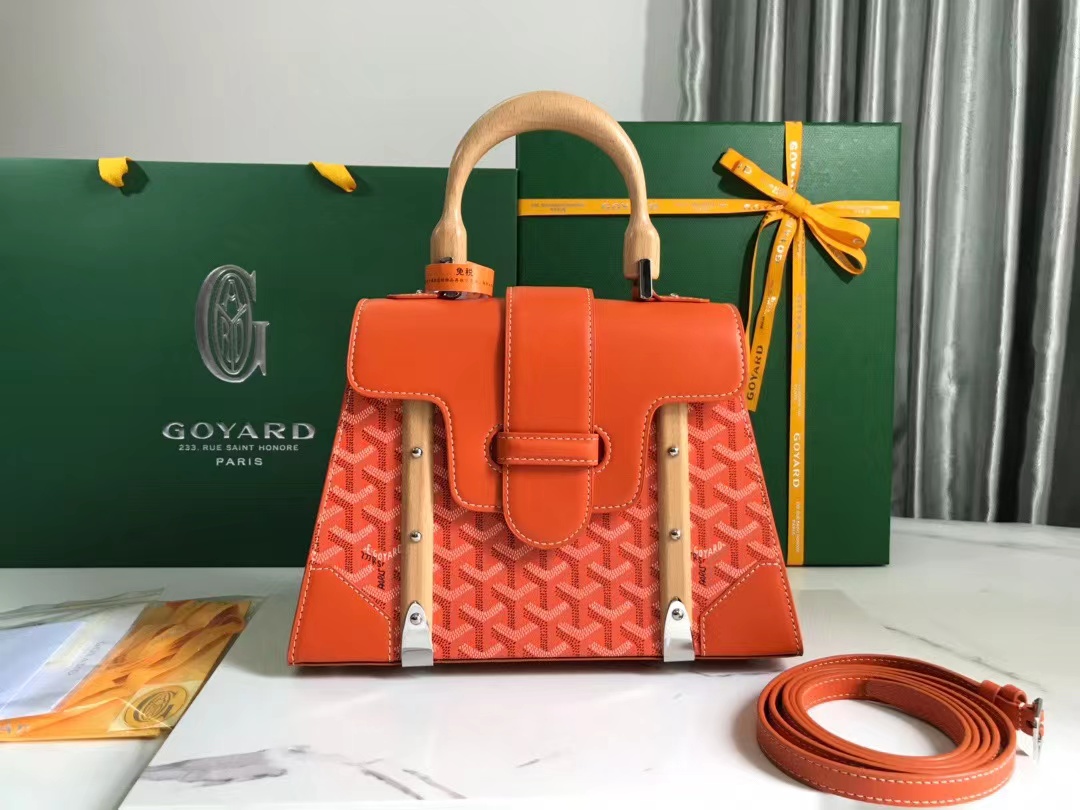 [TOP] Goyard Monogram Canvas and Leather Saigon MM Top Handle Bag - 2 Color
