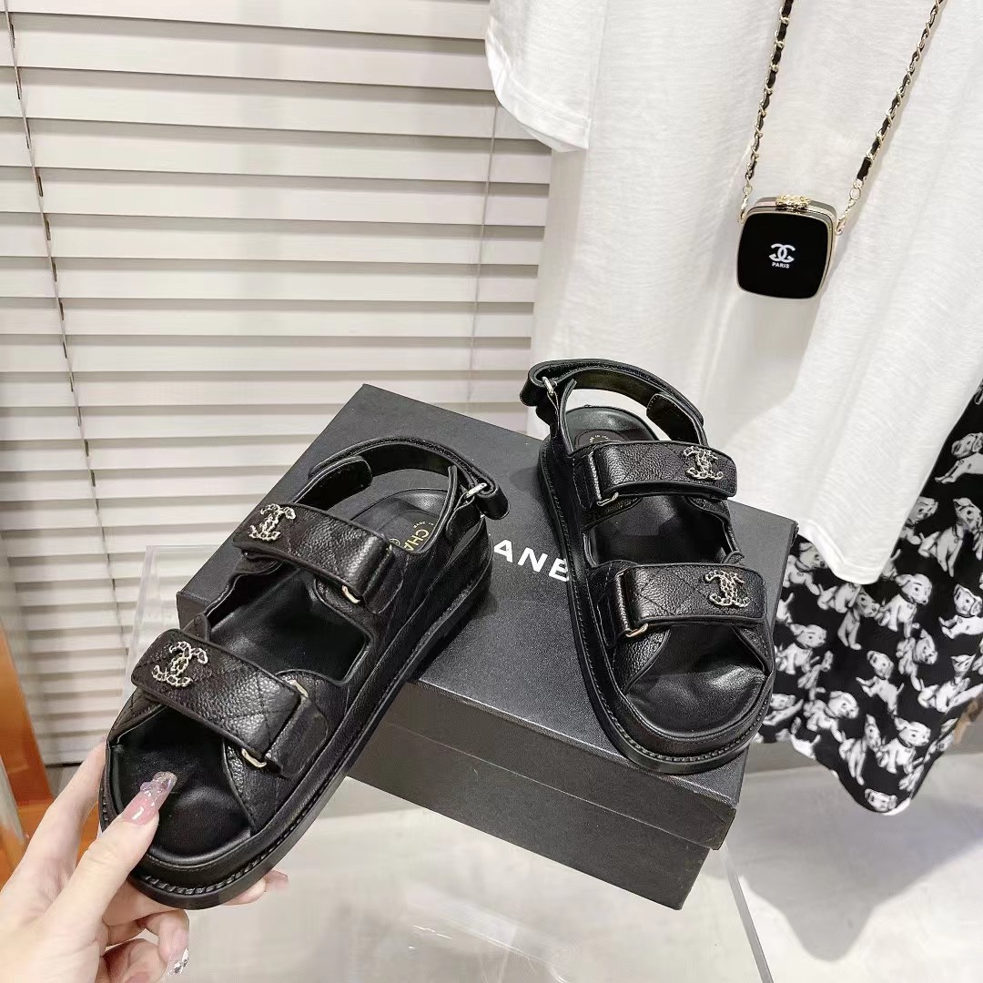 [Top] CHANEL Leather Sandals - 2 Color